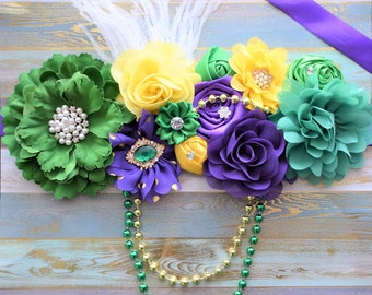 Mardi Gras Wedding Dress Sashes